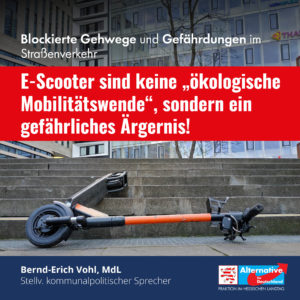 Read more about the article „Wir brauchen eine Regelung für E-Scooter auf Landesebene“