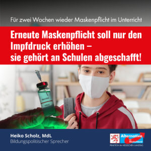 Read more about the article Neue Maskenpflicht an Schulen soll nur den Impfdruck erhöhen