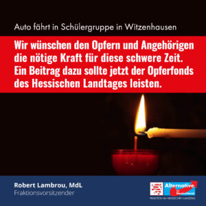 Read more about the article Nach dem Vorfall in Witzenhausen sollte jetzt der Opferfonds aktiv werden