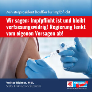 Read more about the article Bouffier für Impfpflicht: „Also zur Not mit Gewalt?“
