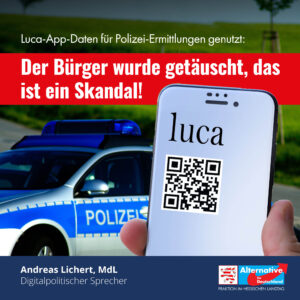 Read more about the article Luca-App-Daten für Polizei-Ermittlungen genutzt: „Der Vertrag darf in Hessen nicht verlängert werden“