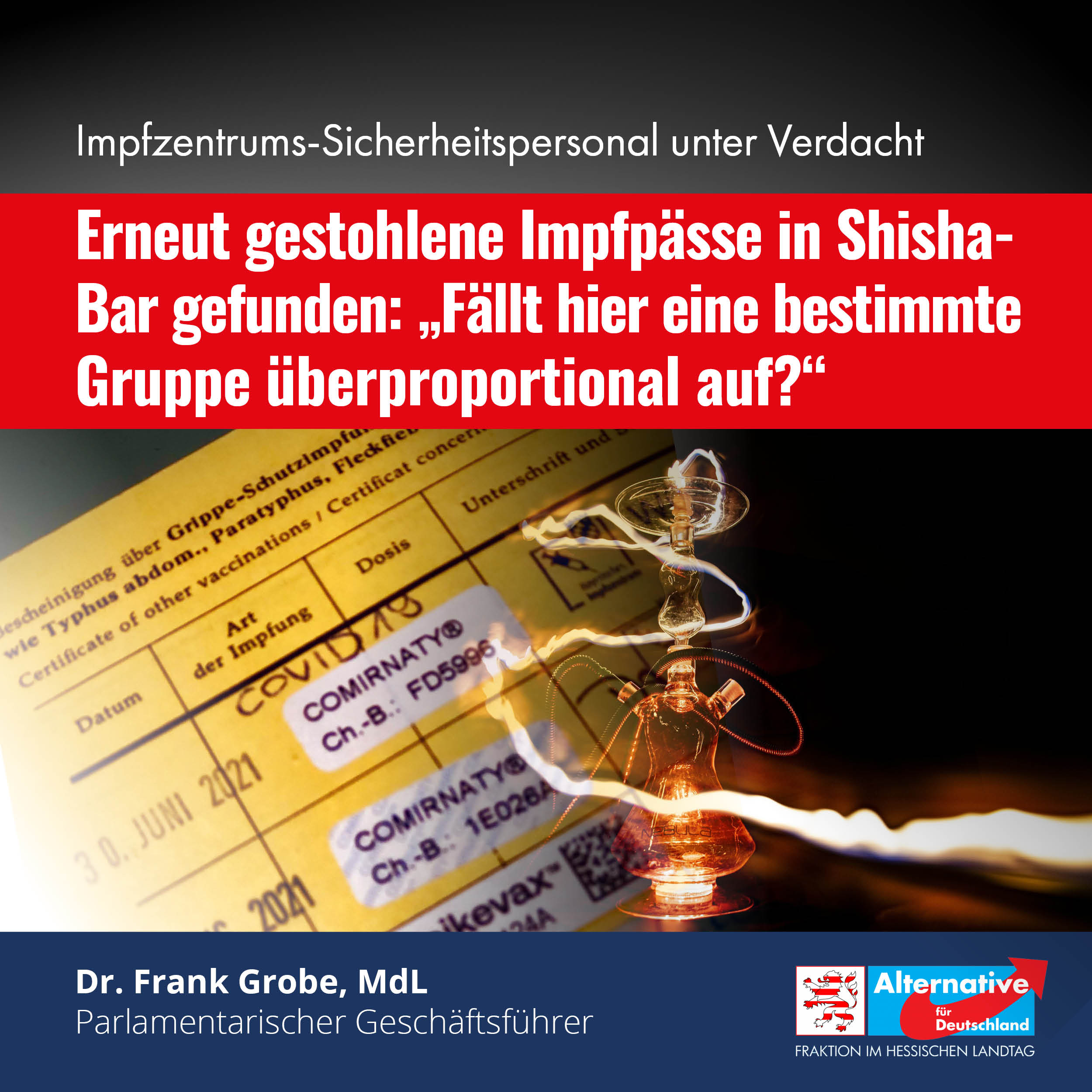 You are currently viewing Erneut gestohlene Impfpässe in Shisha-Bar gefunden
