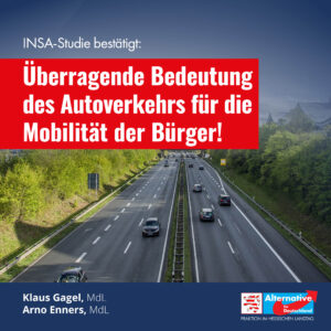 Read more about the article INSA-Studie bestätigt überragende Bedeutung des Autoverkehrs für die Mobilität der Bürger
