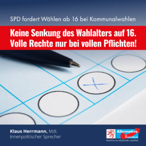 Read more about the article Wählen ab 16: „Der Vorschlag der SPD ist inkonsequent“