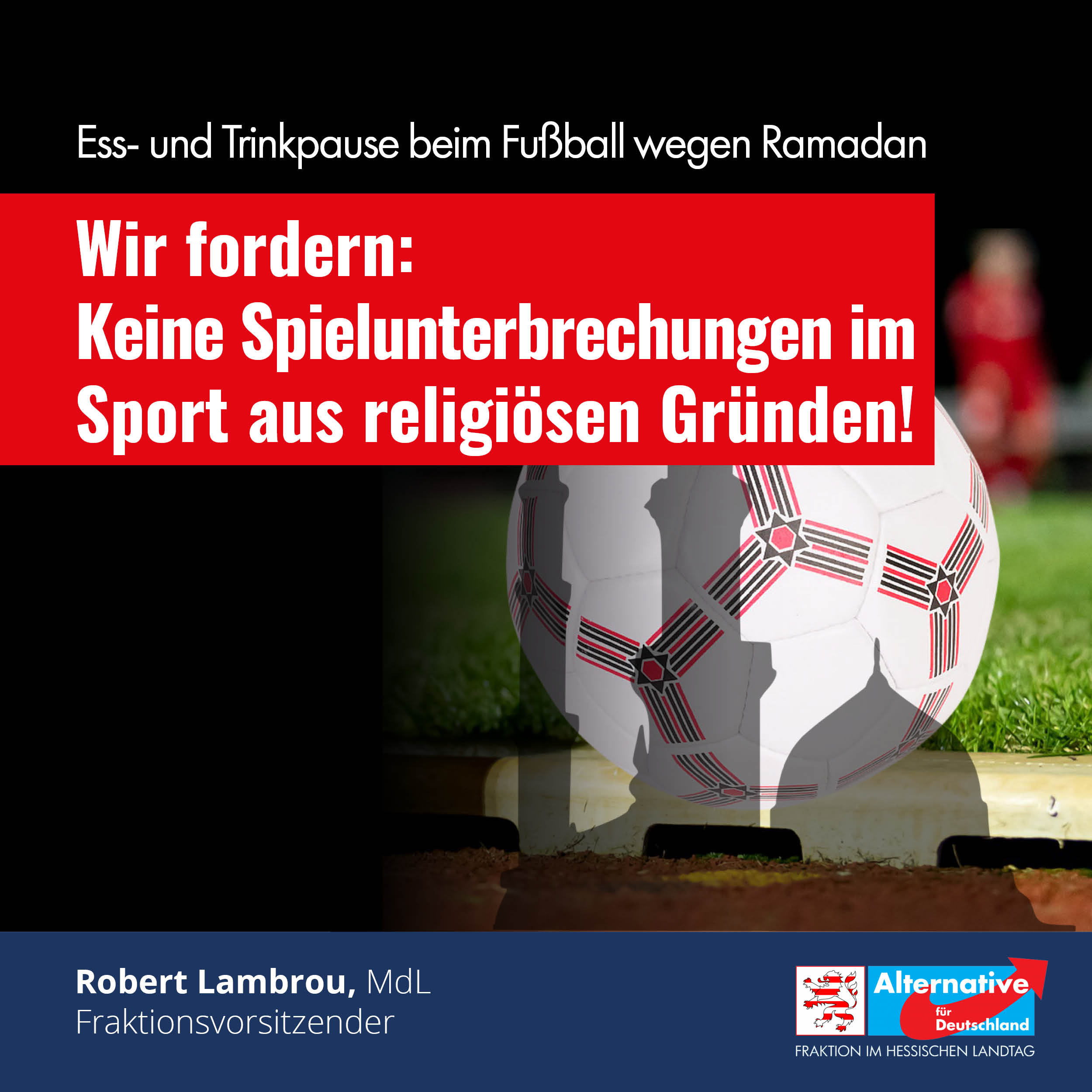 Read more about the article Offener Brief zu Spielunterbrechungen für Ramadan-Ess und -Trinkpausen in der Fußball-Bundesliga
