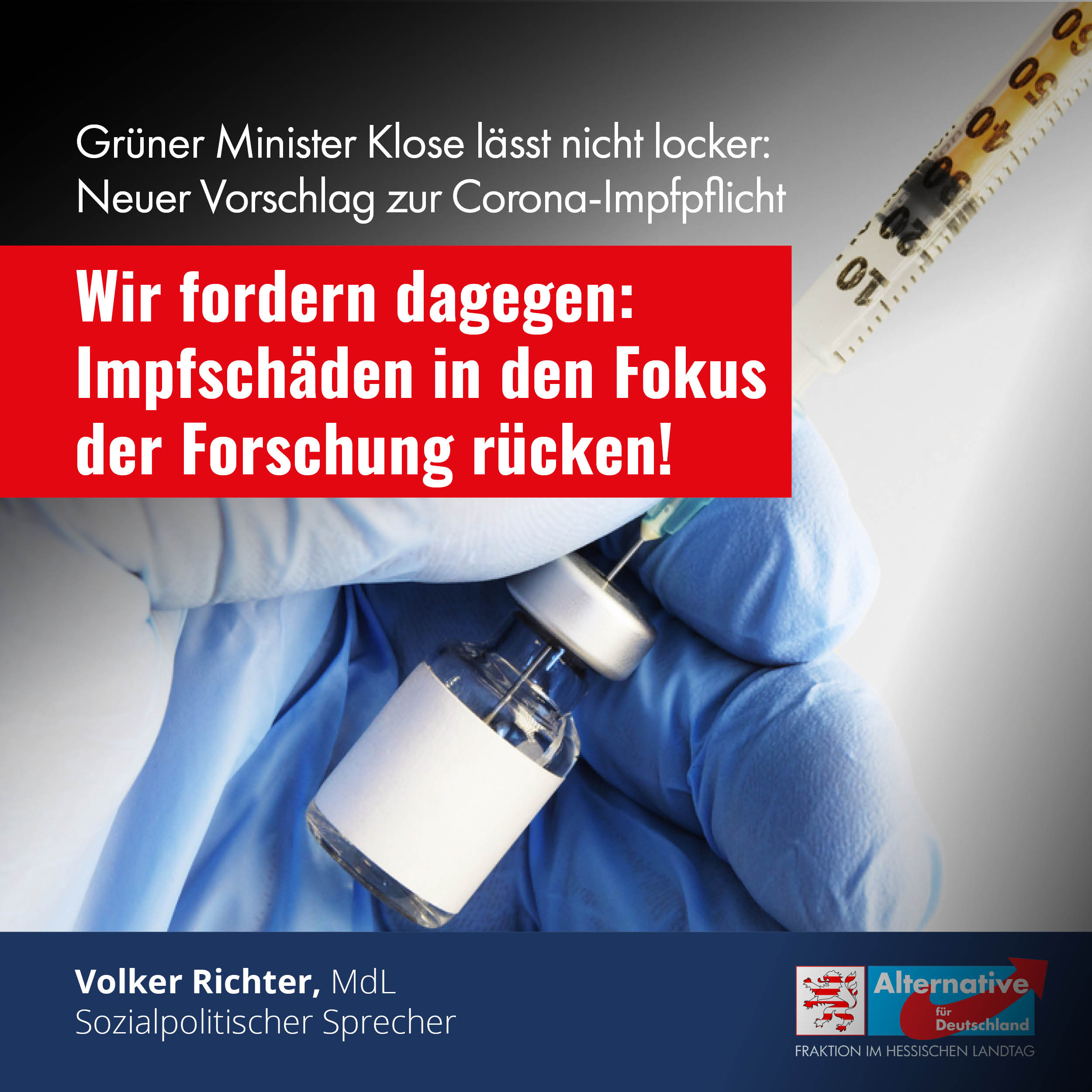 Read more about the article Impfschäden müssen in den Fokus der Forschung rücken