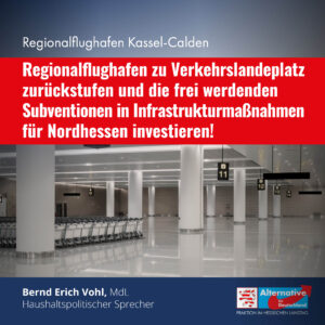 Read more about the article Für den Flugverkehr in Calden spielt der teure Status ‚Regionalflughafen‘ keine Rolle
