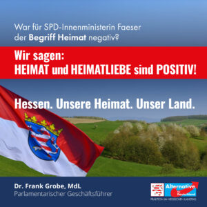 Read more about the article War für SPD-Innenministerin Faeser der Begriff Heimat negativ?