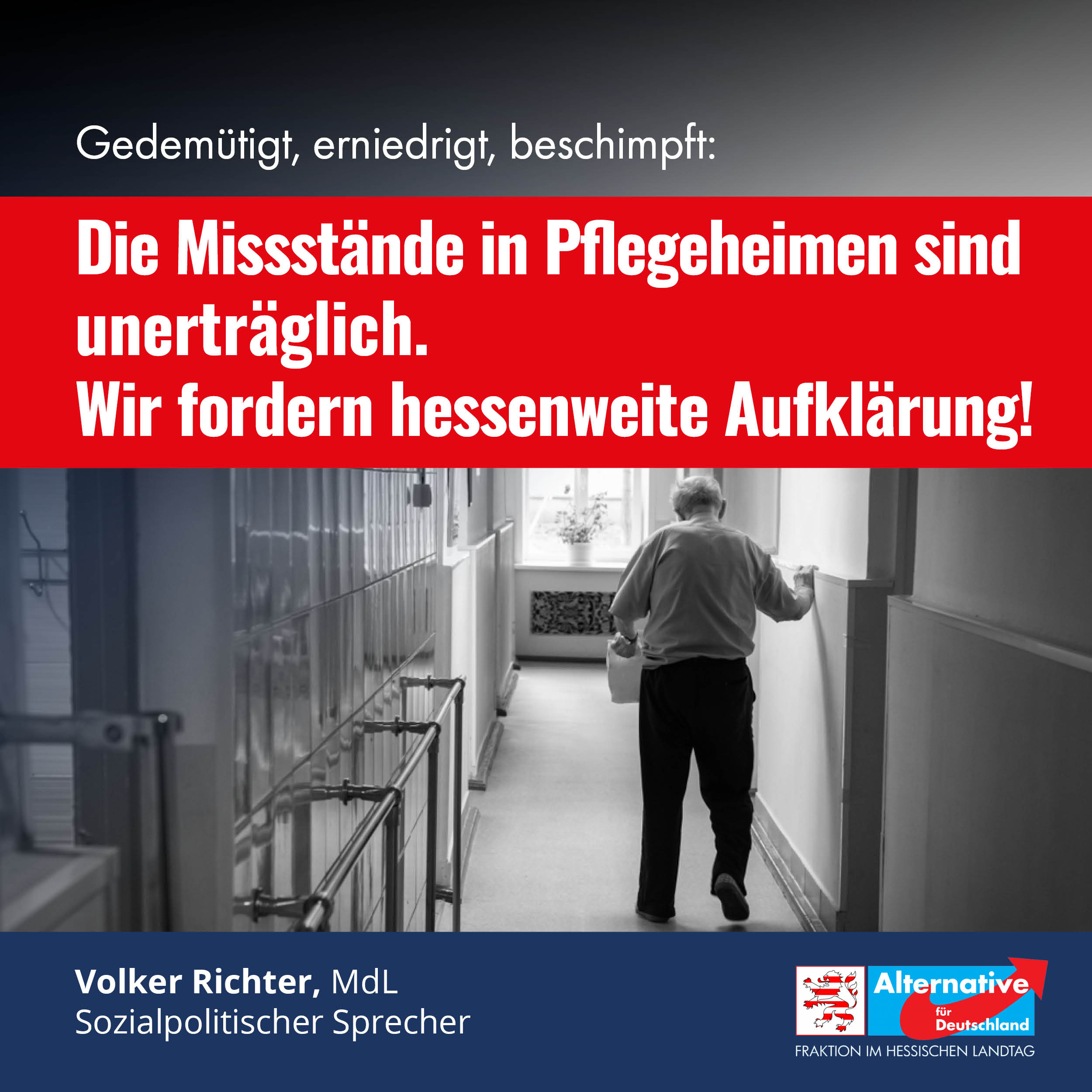 Read more about the article Gedemütigt, erniedrigt, beschimpft: „Missstände in Pflegeheimen sind unerträglich“