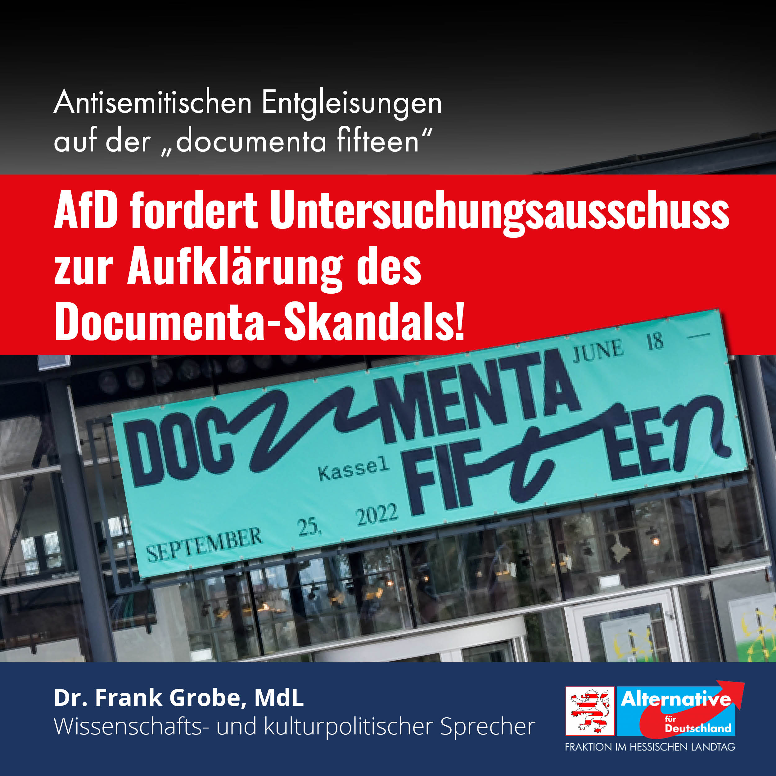 Read more about the article AfD fordert Untersuchungsausschuss zur Aufklärung des Documenta-Skandals