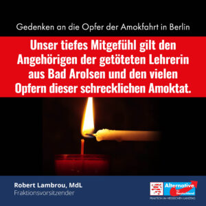 Read more about the article Robert Lambrou zum Gedenken an die Opfer der Amokfahrt in Berlin