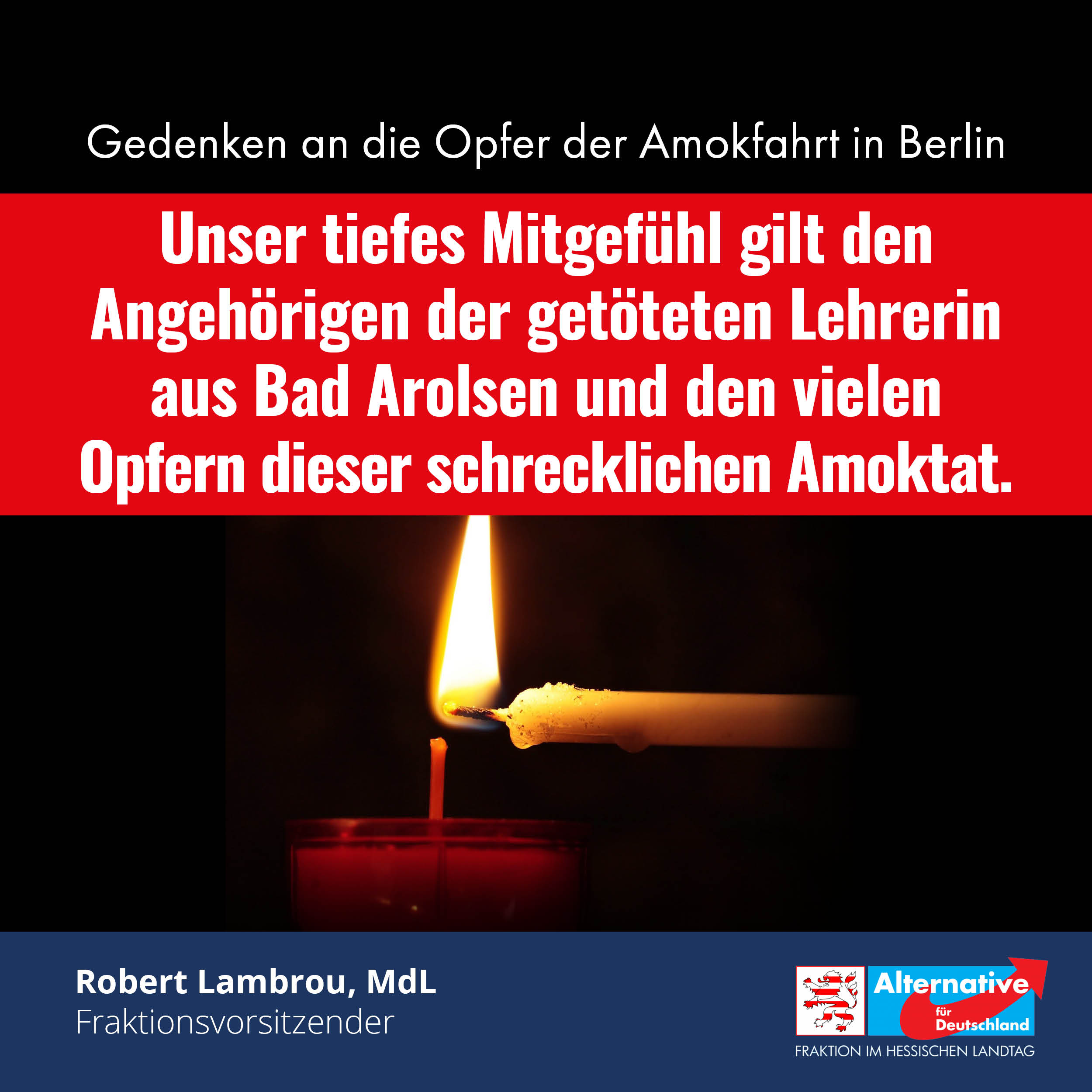 You are currently viewing Robert Lambrou zum Gedenken an die Opfer der Amokfahrt in Berlin