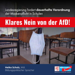 Read more about the article Keine Zustimmung der AfD zur Novellierung des Bildungsgesetzes