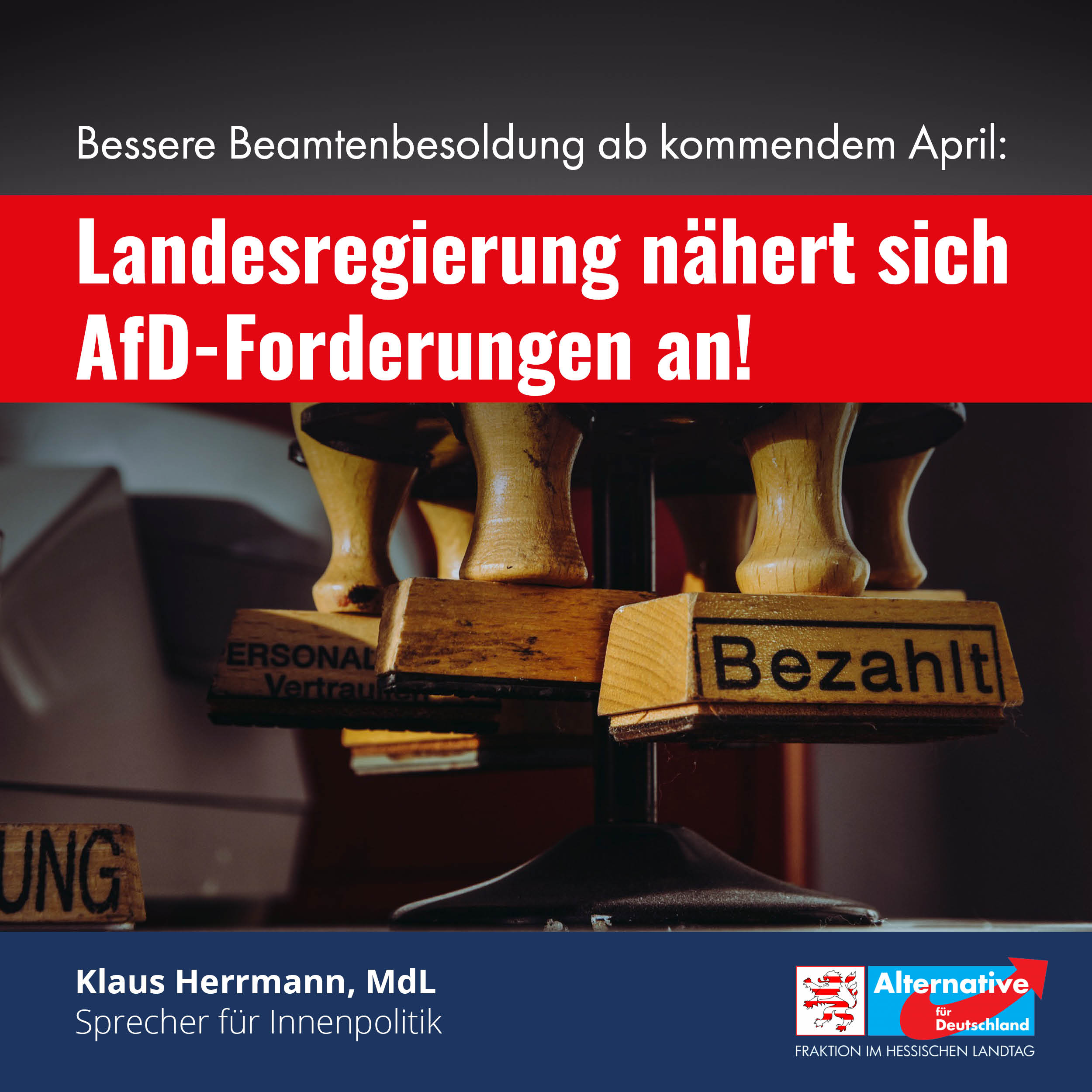 Read more about the article <strong>Bessere Beamtenbesoldung ab kommendem April:</strong>