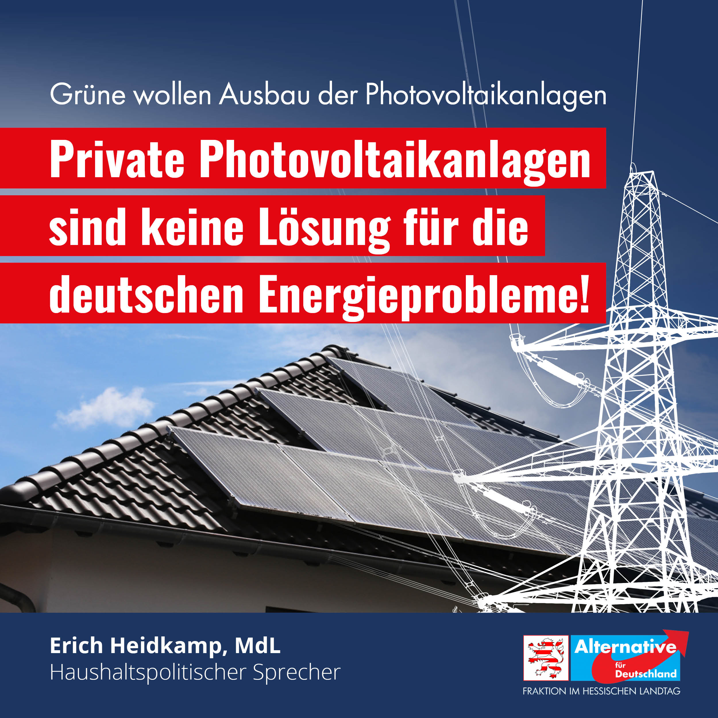 Read more about the article Die Energieprobleme Deutschlands werden durch den weiteren Ausbau der privaten Photovoltaikanlagen nicht gelöst