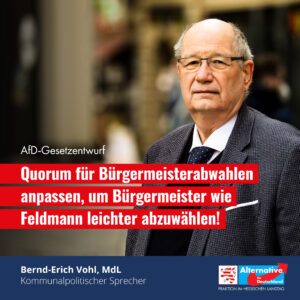 Read more about the article AfD-Gesetzentwurf: Quorum für Abwahlen staffeln wie bei Bürgerentscheiden