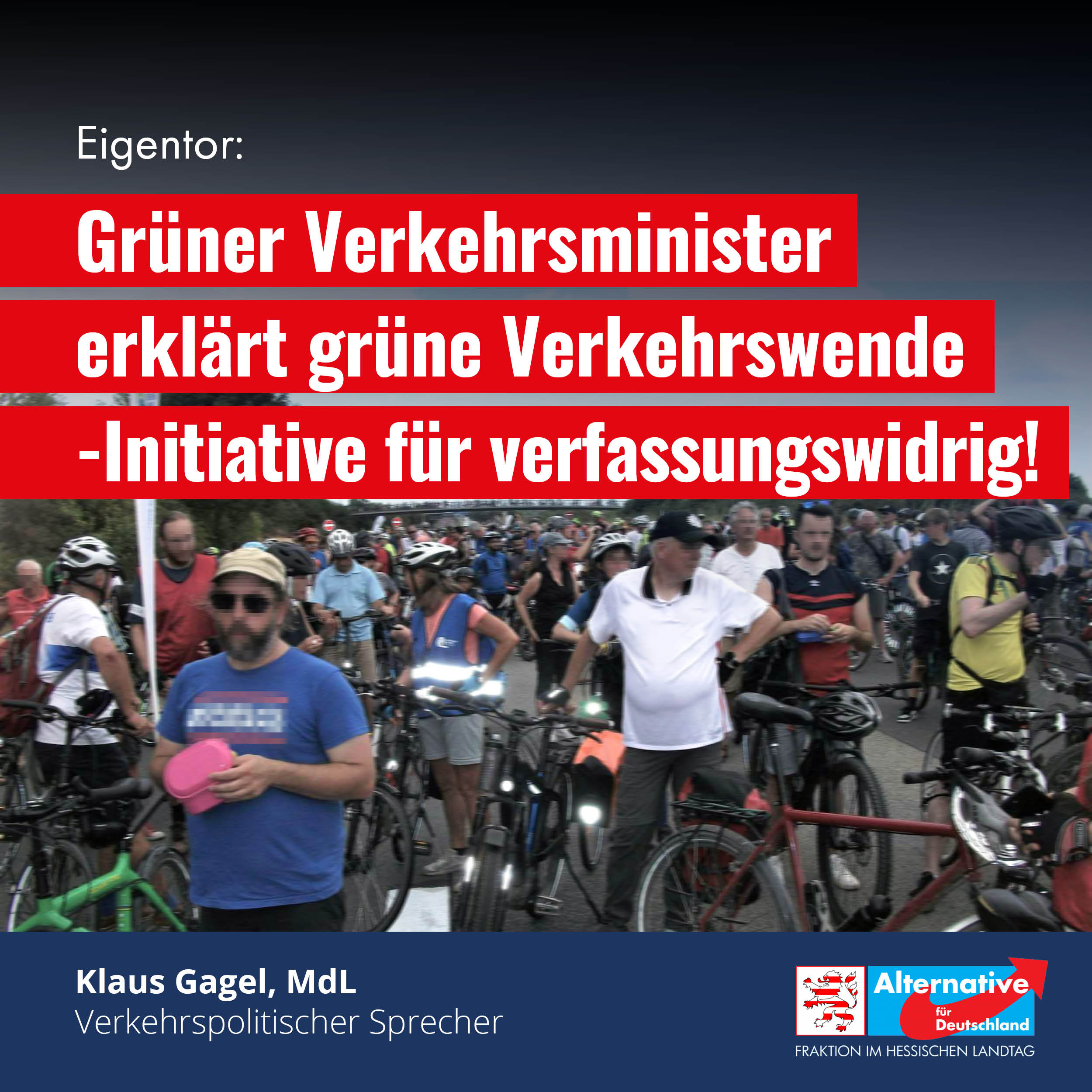 Read more about the article Grüner Verkehrsminister erklärt grüne Verkehrswende-Initiative für verfassungswidrig!