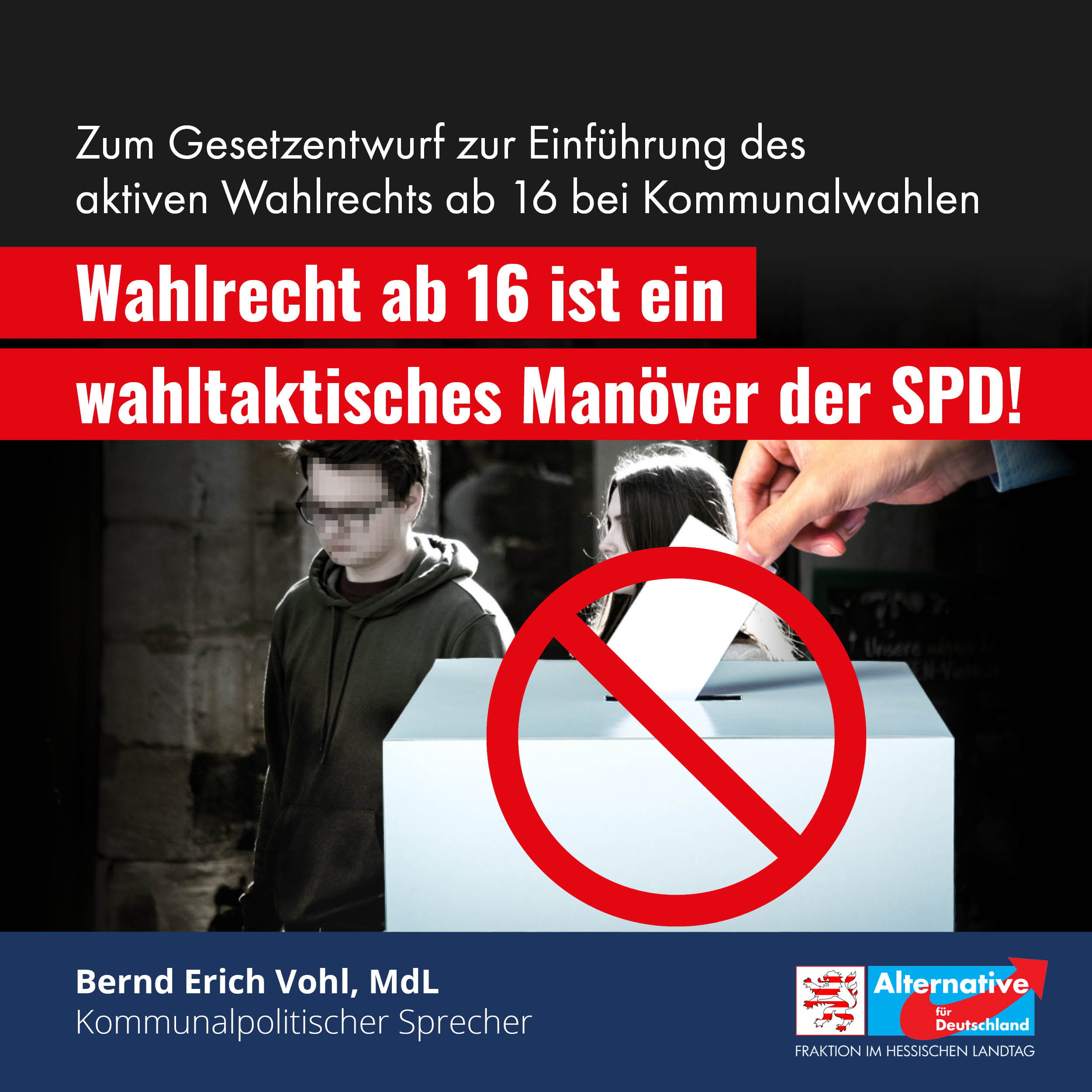 Read more about the article Wahlrecht ab 16 ist ein wahltaktisches Manöver der SPD