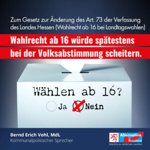 Read more about the article Wahlrecht ab 16 würde spätestens bei der Volksabstimmung scheitern