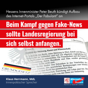 Read more about the article Beim Kampf gegen Fake-News sollte Landesregierung bei sich selbst anfangen