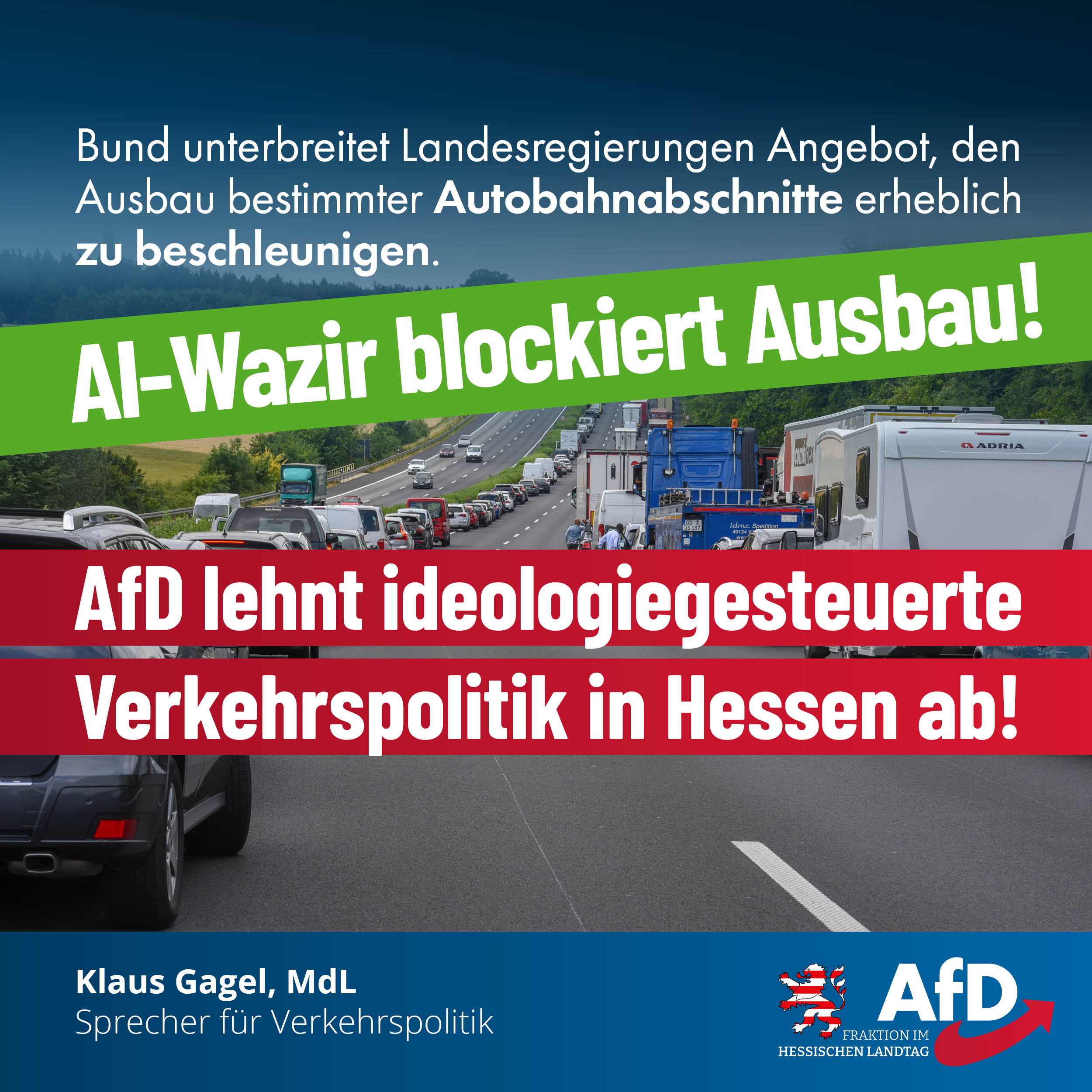 Read more about the article Al-Wazir bremst weiter den Ausbau von Straßenbauprojekten