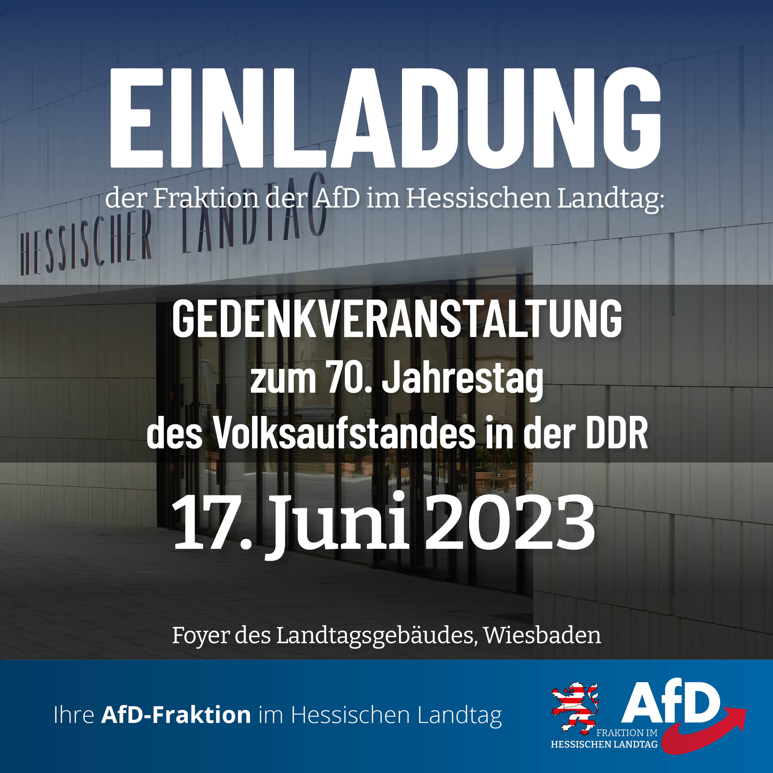 Read more about the article Einladung der Fraktion der AfD im Hessischen Landtag: