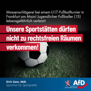 Read more about the article Gewalttäter im Sport ganze Härte des Gesetzes spüren lassen
