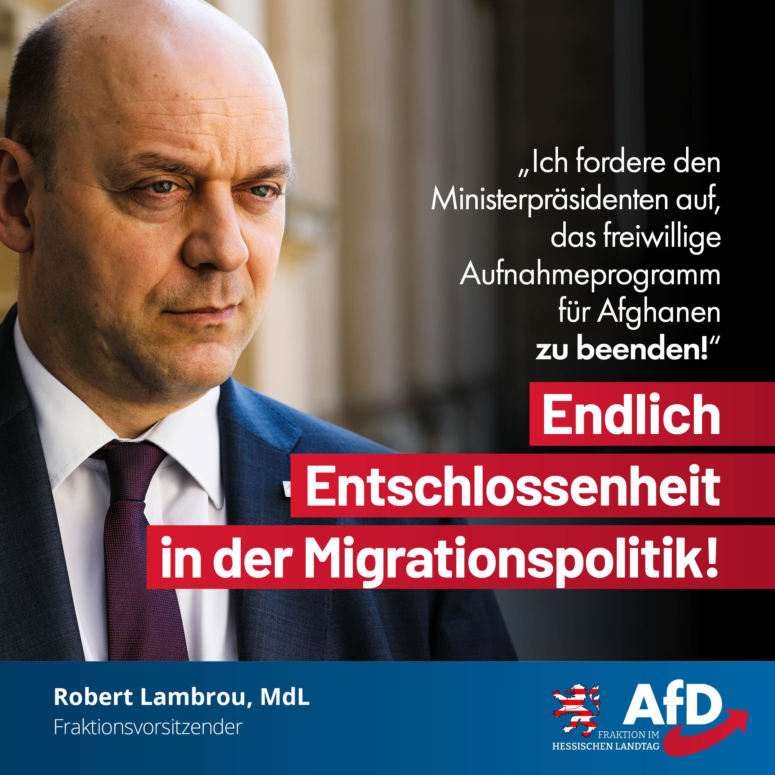 Read more about the article AfD fordert neue Entschlossenheit in der Migrationspolitik
