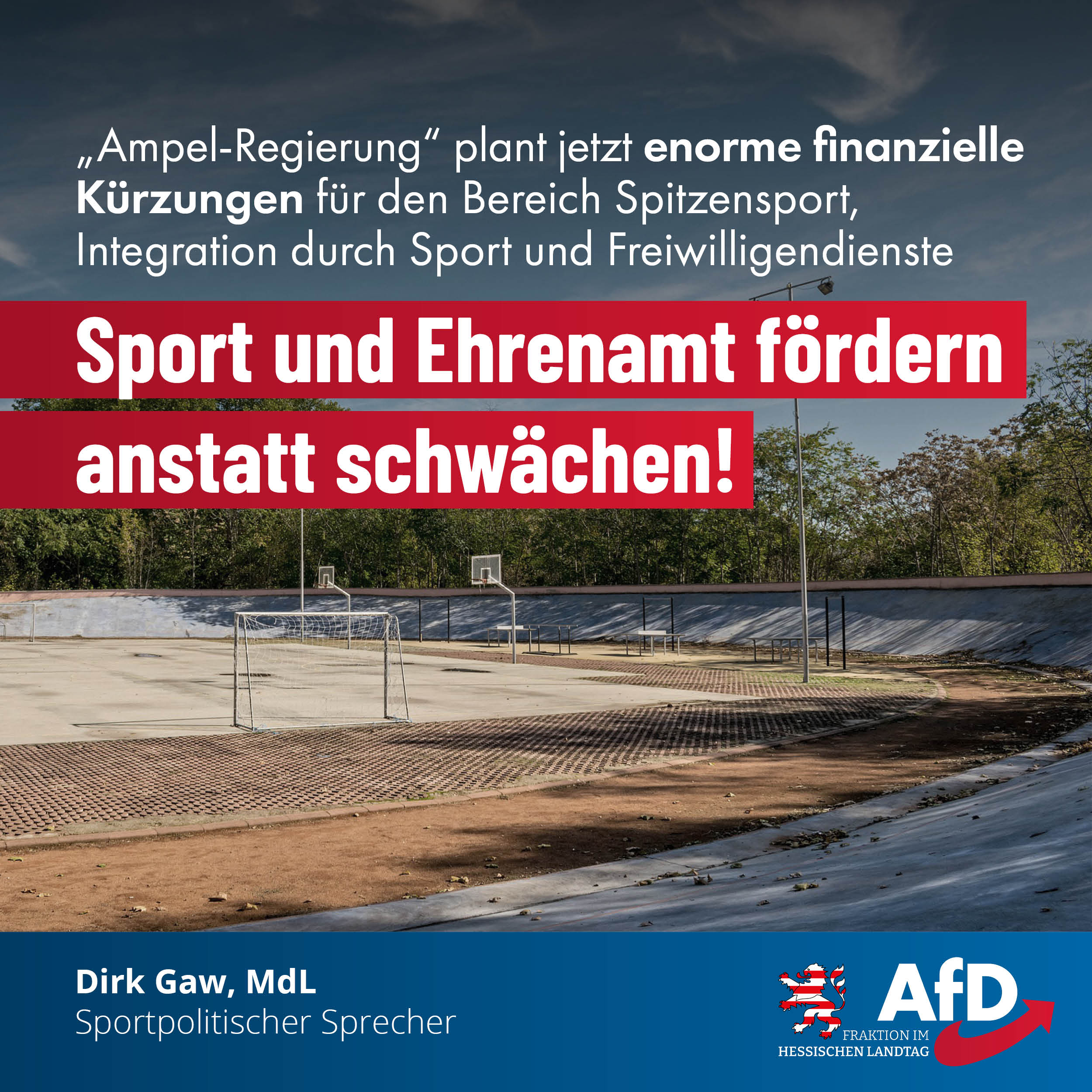 Read more about the article Sport und Ehrenamt fördern anstatt schwächen!