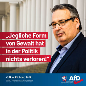 Read more about the article Jegliche Form von Gewalt hat in der Politik nichts verloren!