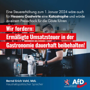 Read more about the article Ermäßigte Umsatzsteuer in der Gastronomie dauerhaft beibehalten