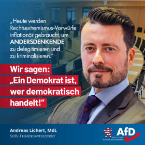 Read more about the article AfD bringt Antrag ein: „Demokrat ist, wer demokratisch handelt“