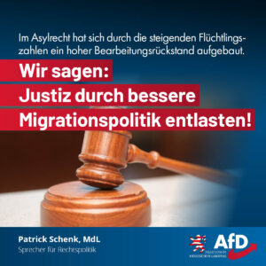 Read more about the article Justiz durch bessere Migrationspolitik entlasten
