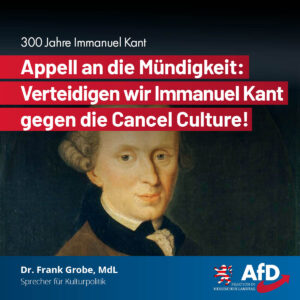 Read more about the article Appell an die Mündigkeit: Verteidigen wir Immanuel Kant gegen die Cancel Culture!