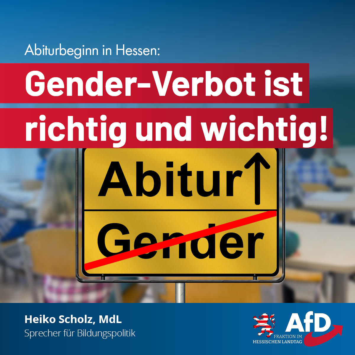 Read more about the article Abiturbeginn in Hessen: Gender-Verbot ist richtig und wichtig