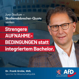 Mehr über den Artikel erfahren Jura-Studium – Studienabbrecher-Quote senken: Strengere Aufnahmebedingungen statt integriertem Bachelor