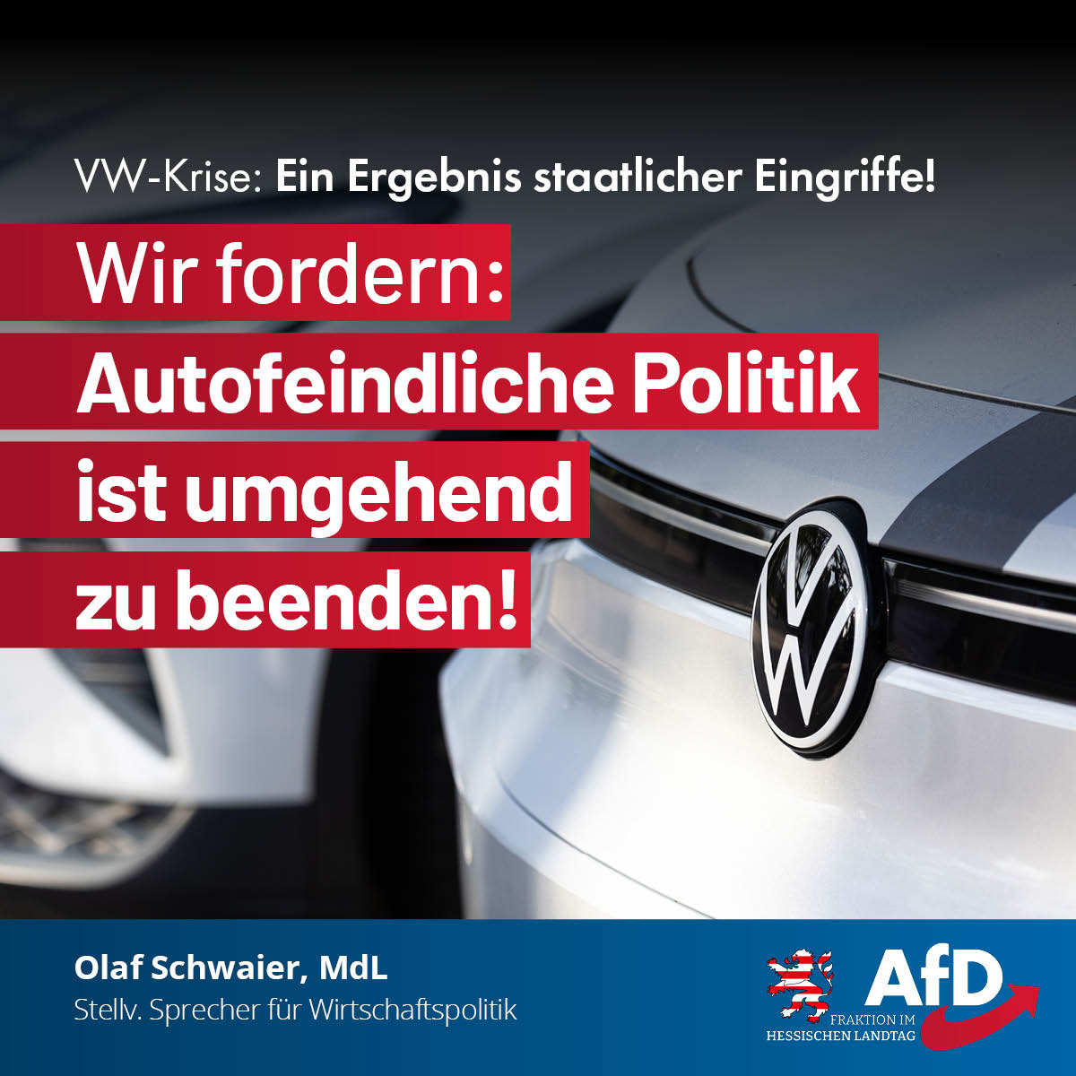 Mehr über den Artikel erfahren Die VW-Krise ist das Ergebnis staatlicher Eingriffe