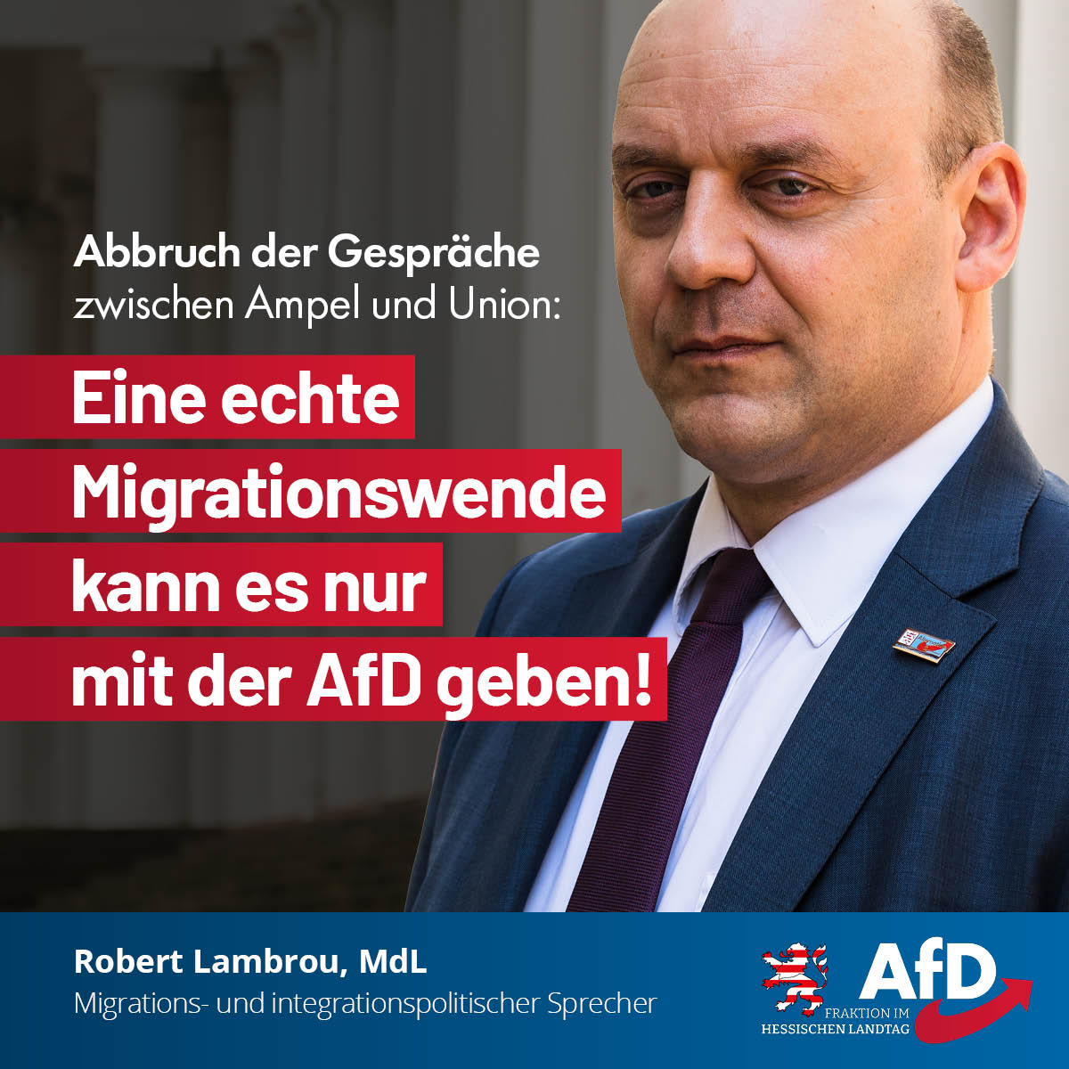 Du betrachtest gerade Abbruch der Gespräche zwischen Ampel und Union: Eine echte Migrationswende kann es nur mit der AfD geben