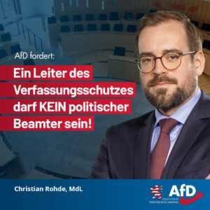 Mehr über den Artikel erfahren Ein Leiter des Verfassungsschutzes darf KEIN politischer Beamter sein!