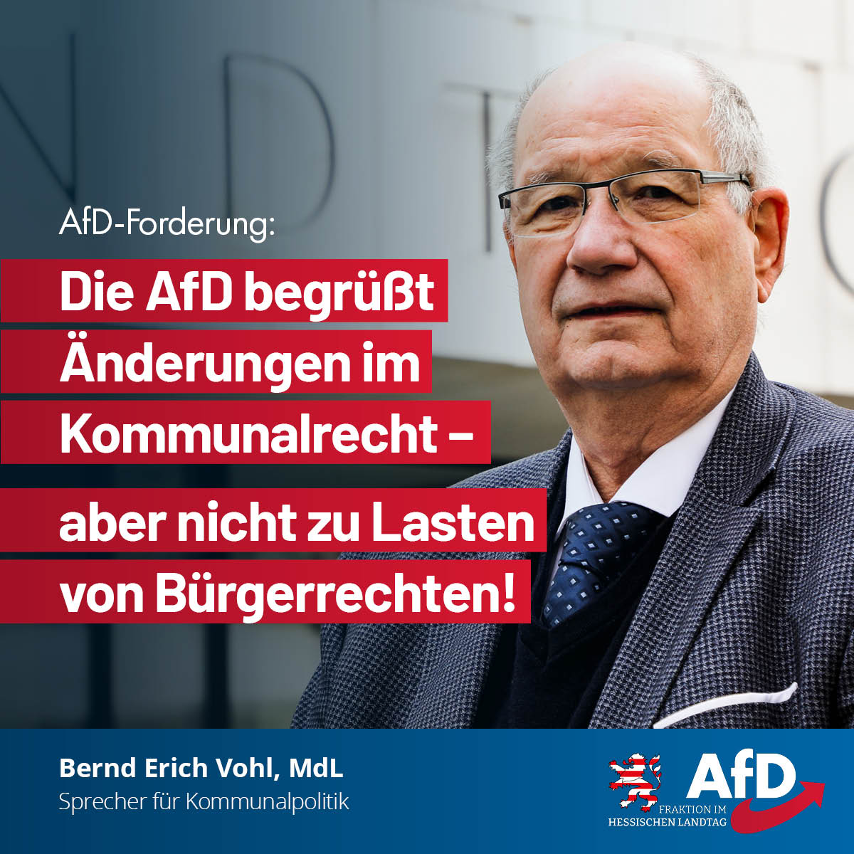 Du betrachtest gerade Die AfD begrüßt Änderungen im Kommunalrecht – aber nicht zu Lasten von Bürgerrechten!