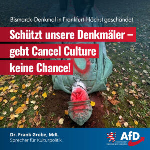 Mehr über den Artikel erfahren Schützt unsere Denkmäler – gebt Cancel Culture keine Chance!