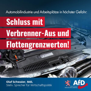 Mehr über den Artikel erfahren Automobilindustrie und Arbeitsplätze in höchster Gefahr. Schluss mit Verbrenner-Aus und Flottengrenzwerten!