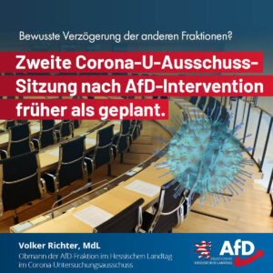 Mehr über den Artikel erfahren Zweite Corona-U-Ausschuss-Sitzung nach AfD-Intervention früher als geplant