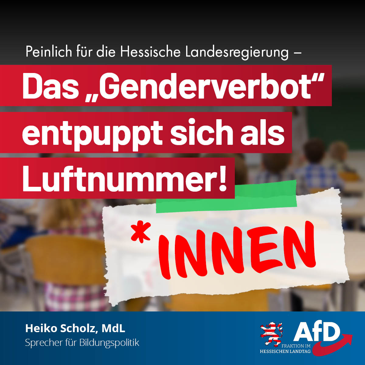 Mehr über den Artikel erfahren „Genderverbot“ der Hessischen Landesregierung entpuppt sich als Luftnummer