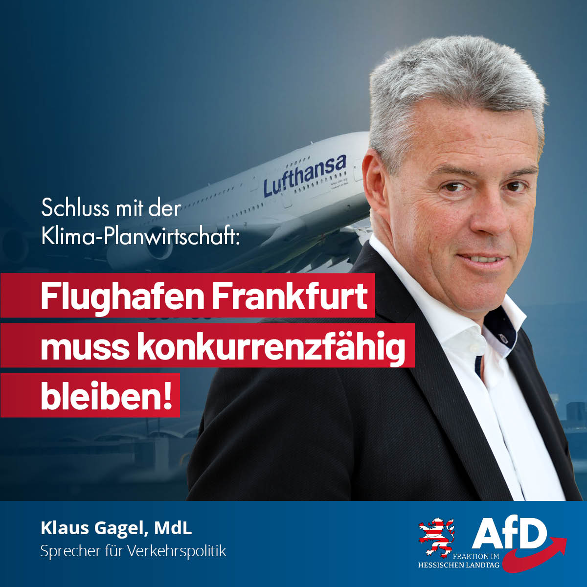 Du betrachtest gerade Schluss mit der Klima-Planwirtschaft: Flughafen Frankfurt muss konkurrenzfähig bleiben!