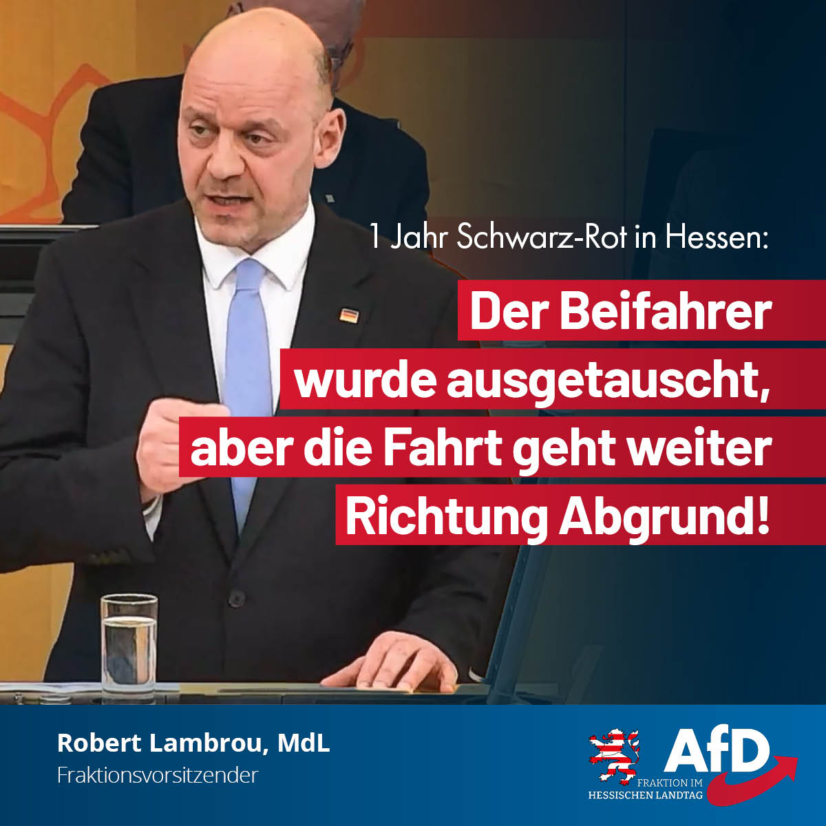 Du betrachtest gerade 1 Jahr Schwarz-Rot in Hessen: Der Beifahrer wurde ausgetauscht, aber die Fahrt geht weiter Richtung Abgrund!