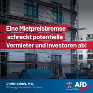 Mehr über den Artikel erfahren Eine Mietpreisbremse schreckt potentielle Vermieter und Investoren ab!