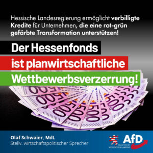 Mehr über den Artikel erfahren Der Hessenfonds ist planwirtschaftliche Wettbewerbsverzerrung