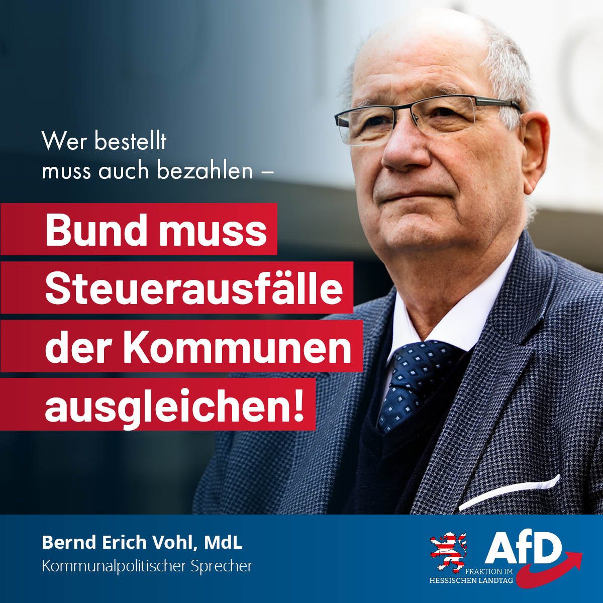 Du betrachtest gerade Wer bestellt muss auch bezahlen – Bund muss Steuerausfälle der Kommunen ausgleichen!