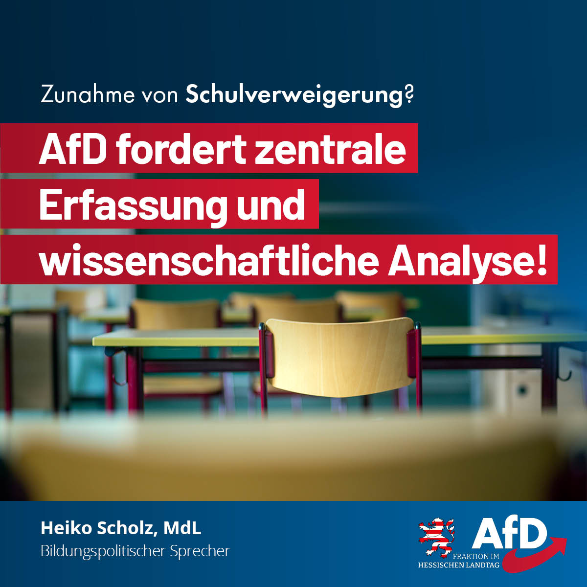 Du betrachtest gerade Zunahme von Schulverweigerung? AfD fordert zentrale Erfassung und wissenschaftliche Analyse!